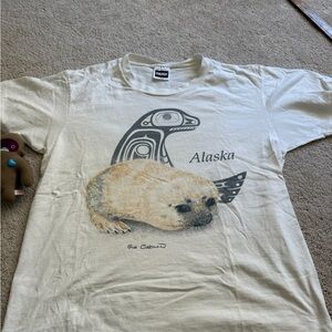 Hanes Cream Alaska Seal T-Shirt